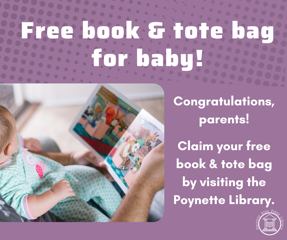 Free Book and Tote Bag for Baby Area Public Library